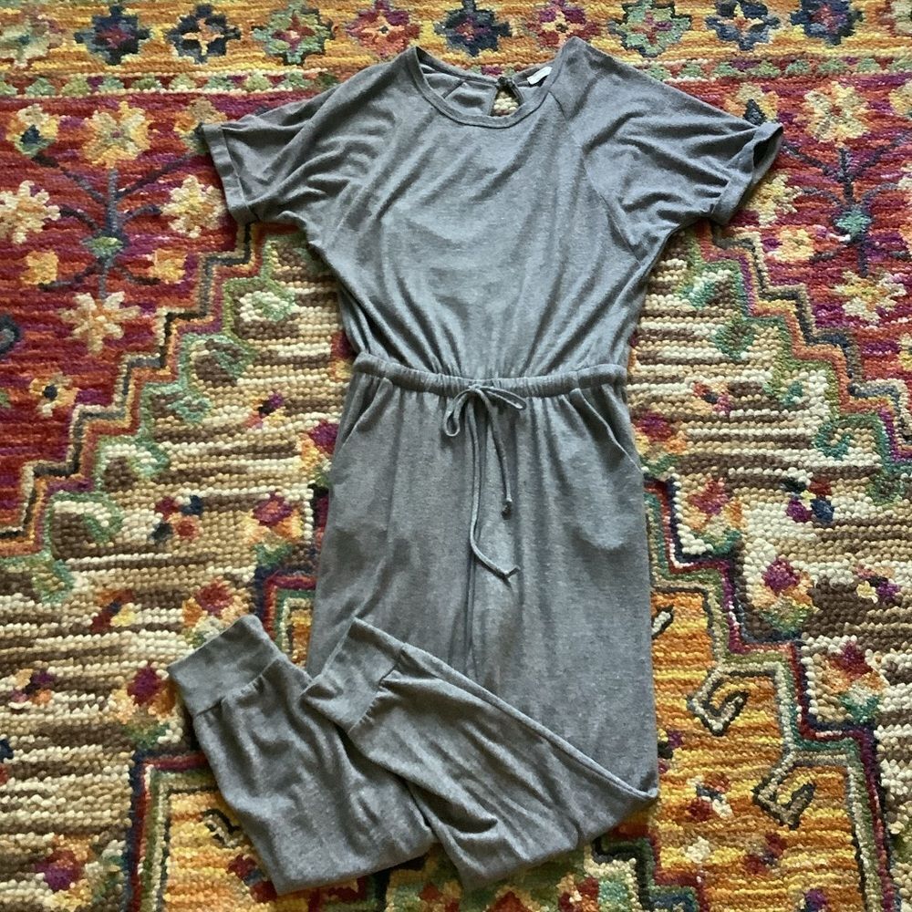 Lush Super Soft Heather Gray Jogger Jumpsuit 🐱🚀😎❤